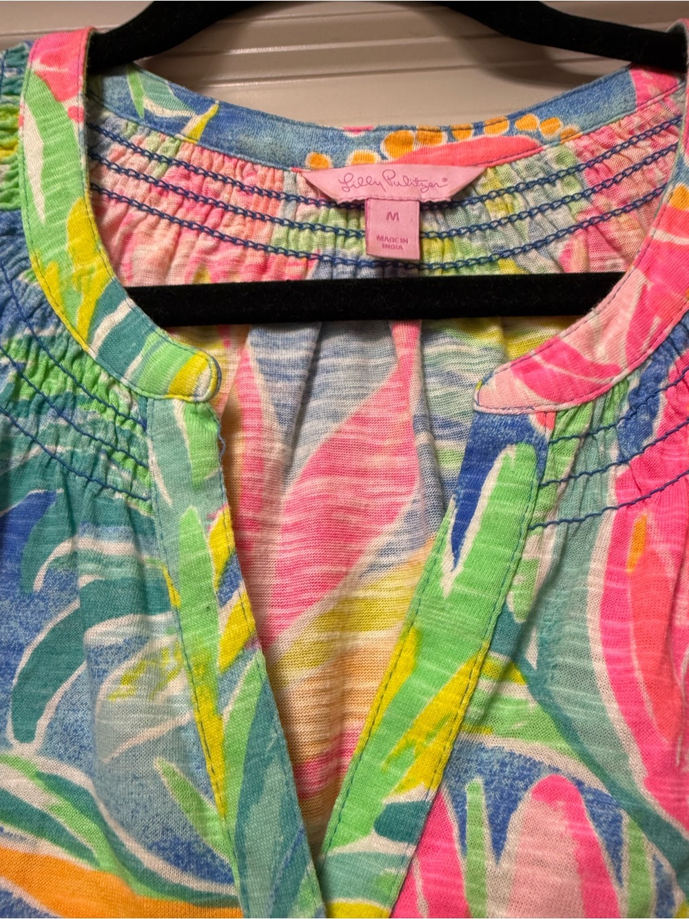 Lilly Pulitzer Pastel Watercolor Knit Top - Blue, Pink & Yellow - Picture 6 of 6